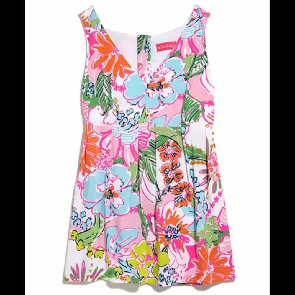 EUC Lilly Pulitzer Nosie Posey V-Neck Tank Top